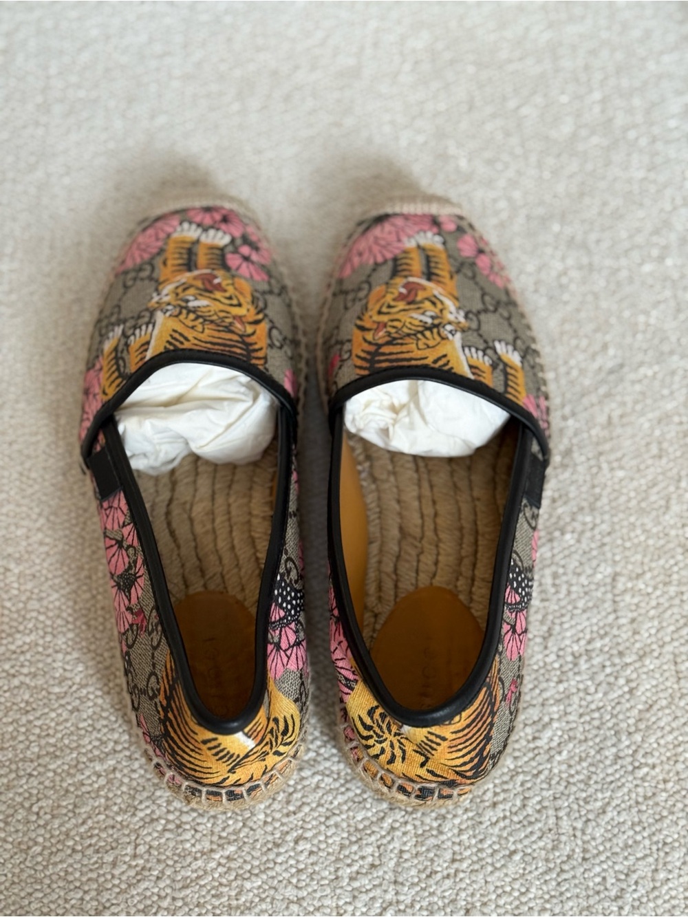 Gucci Multicolor Canvas Espadrilles GG Supreme Size 36 - Picture 6 of 9